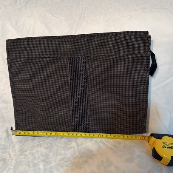 Hermes clutch bag, gray canvas - Picture 2 of 7